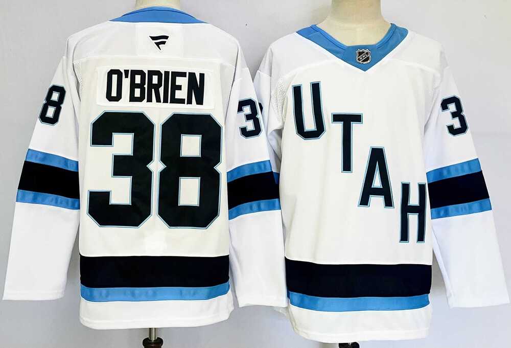 Men%27s Utah Hockey Club #38 Liam O%27Brien White 2024-25 Stitched Jersey